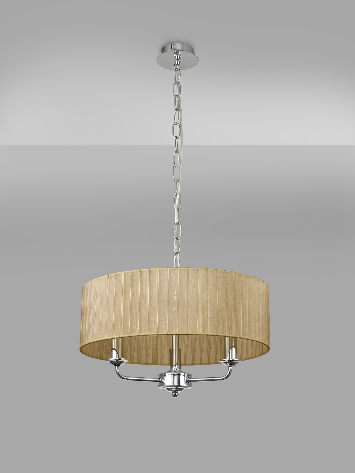 Banyan 45cm 3 Light Pendant Polished Chrome; Soft Bronze DK0861  Deco Banyan CH SB